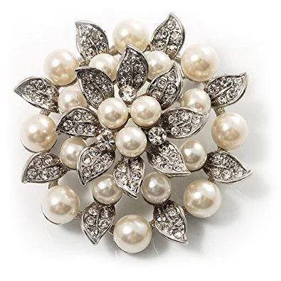 Fashion metal crystal rhinestone brooch