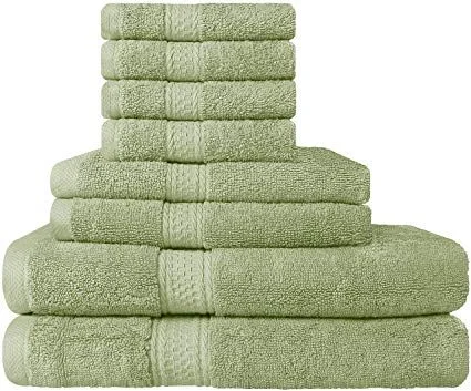 Grey bath towels