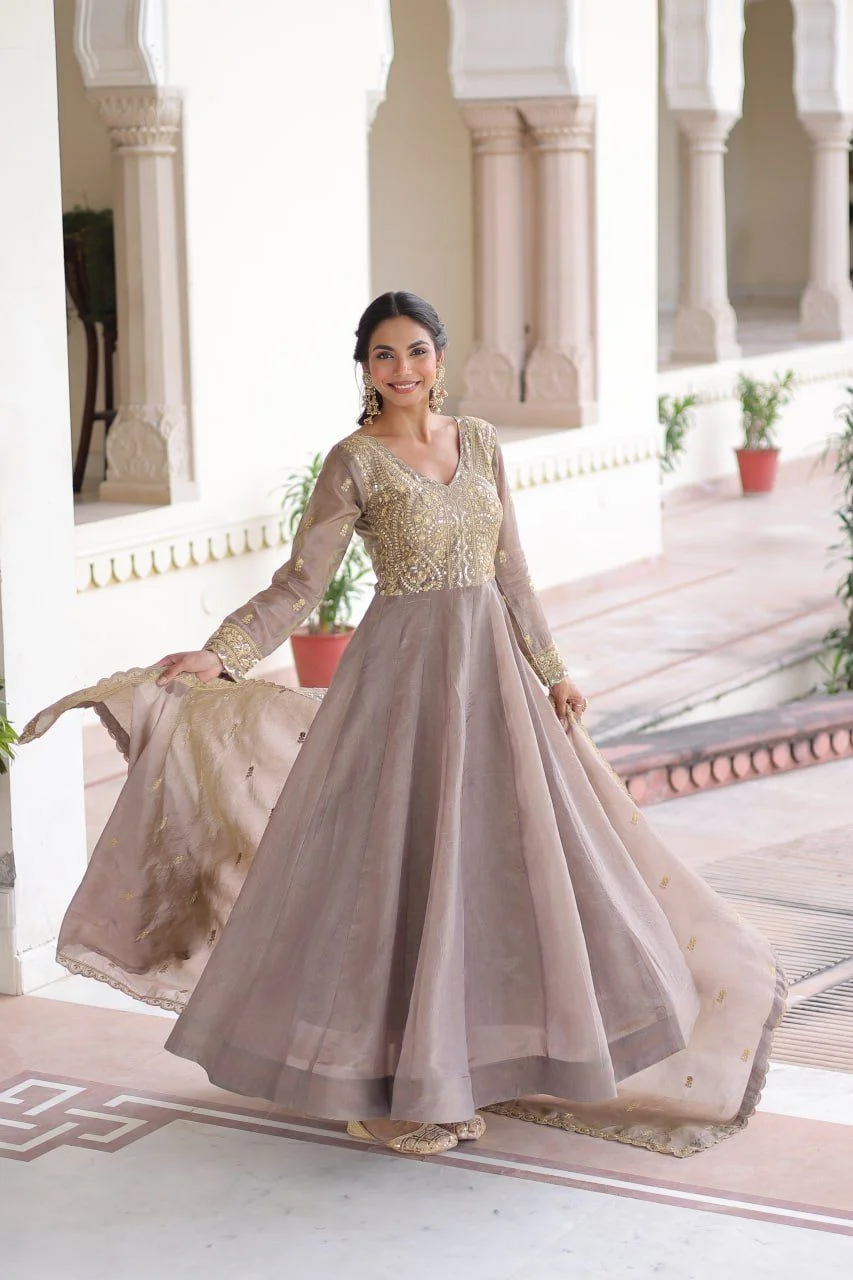 Two Piece Jacket Gown Concept Kurti