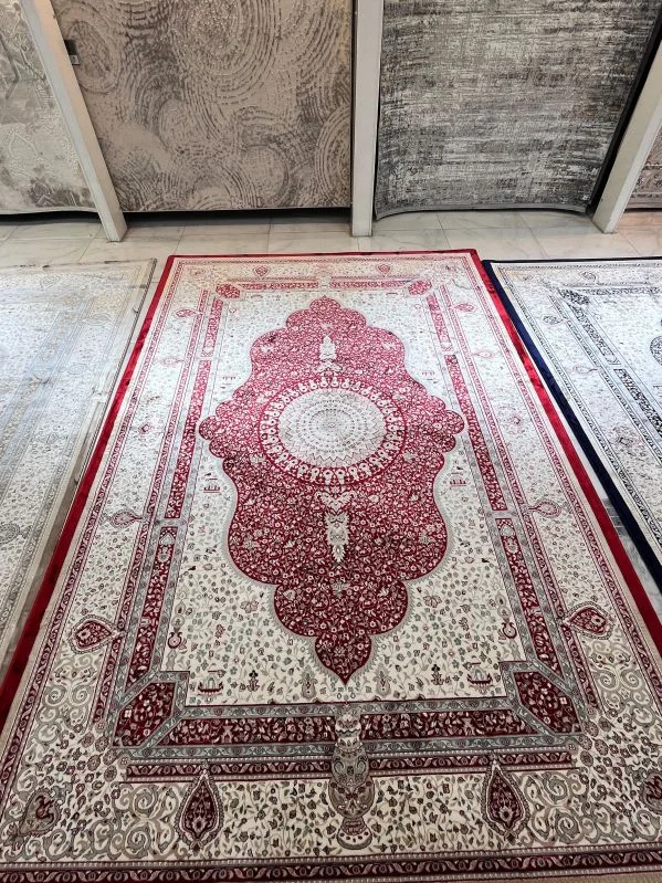 Handmade Wool & Viscose Carpet – Stone Pattern (High-Low Cut Pile)