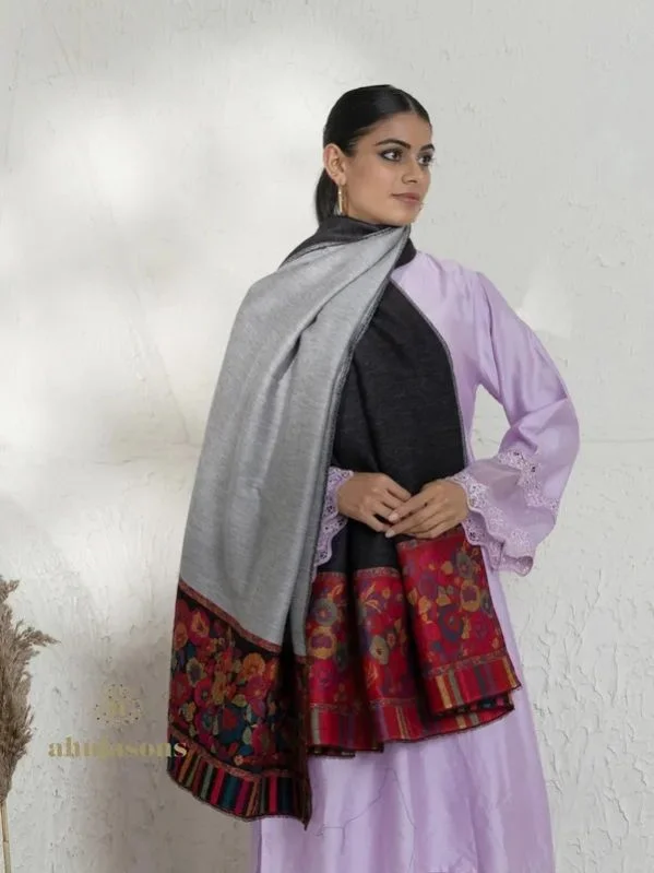 100% Fine Wool Embrodiery Shawl