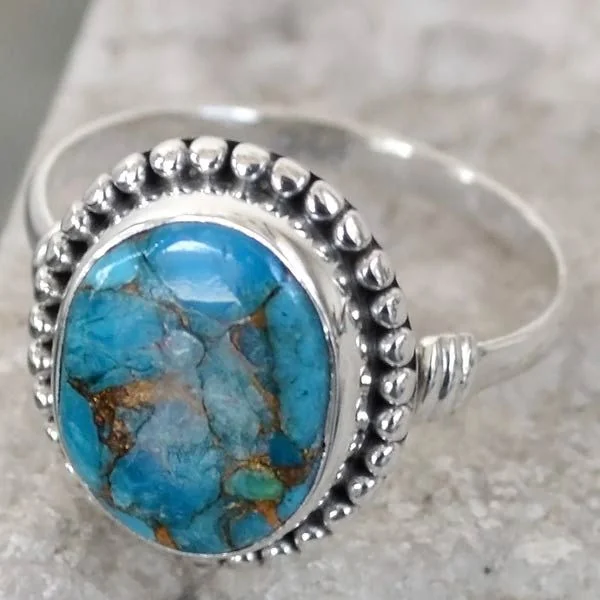 925 sterling silver larimar gemstone handmade bangle