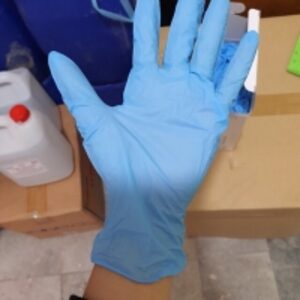  Nitrile Esd Blue/white Glove 