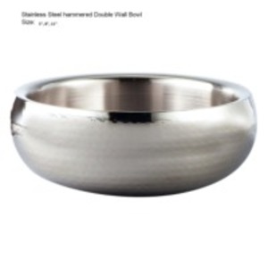 Hammered Double Wall Bowl by  Ayushri Industries 