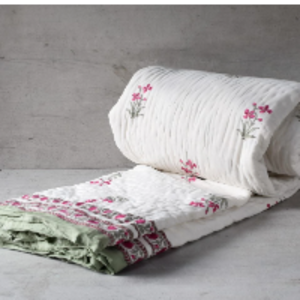 Hand Block Printed Quilt by  Rajput Arts 