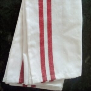 Kitchen Towel - Red Border by  Royal Tex 