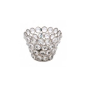  Clear Crystal Votive Nickel Finish 