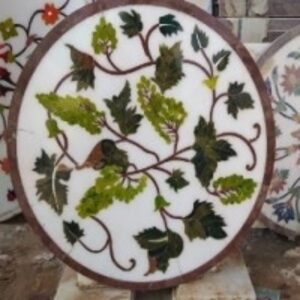 Marble Table Top With Stone Inlay by  Dhariwal Group 