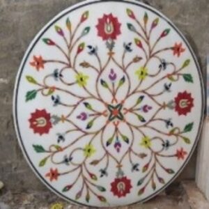 Marble Table Top With Stone by  Dhariwal Group 