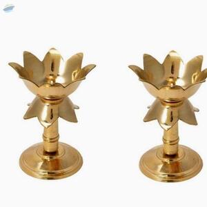   Gold Plated Diya Stand 