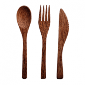 Coconut Wood Cutlery Set 16Cm, 19Cm by Ahgo Company Limited