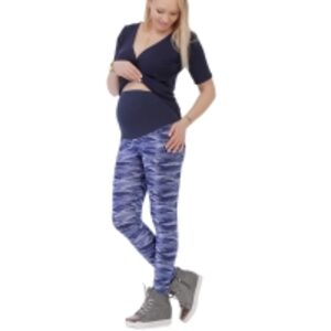 Maternity Patterned Leggings Dema by  Work-less 