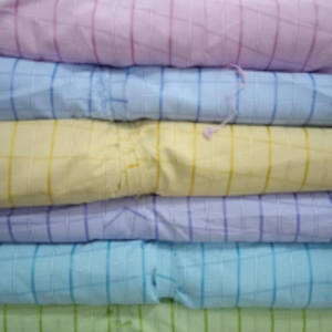Polyester Check Cotton Fabric by  Sanjay Silk Mills 