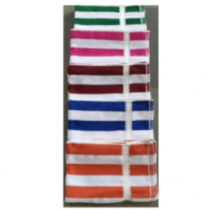 Optical White Beach Towel by  Annapurna Textiles 