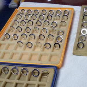 Sterling silver 925 stud rings to be customized and labelled