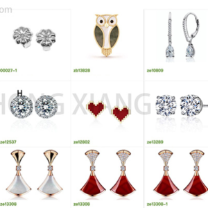 Branded jewelry style fashion S925 earrings set