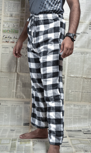 Wholesale Plaid Men's Pajama Pants Custom LOGO Drawstring Casual Flannel Lounge Trousers Sleep Bottoms with Pockets by Sakaria Knitting Industries