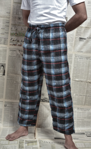 Wholesale Plaid Men's Pajama Pants Custom LOGO Drawstring Casual Flannel Lounge Trousers Sleep Bottoms with Pockets - Image 3