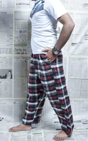 Wholesale Plaid Men's Pajama Pants Custom LOGO Drawstring Casual Flannel Lounge Trousers Sleep Bottoms with Pockets - Image 4