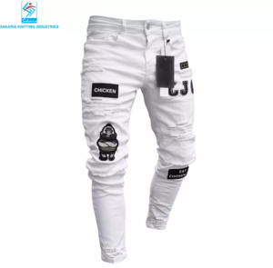 Ripped Jeans Men Custom Wholesale Made High Quality Popular Men Ripped Jeans Street Casual - Image 2