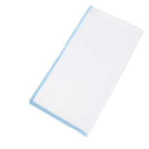 Blanket POMPOM Blue by Mabber Textile, LLC