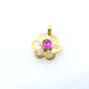 Gorgeous Flower shape 18k solid gold charm