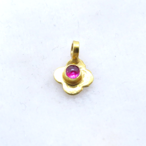 Beautiful Flower shape 18k solid gold charm