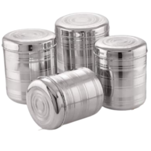 SS 4 PCS CANISTER SET ST