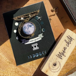 Resin moon child pendent