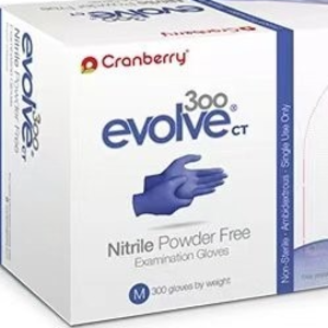 Cranberry Evolve 300 CT (Chemo Tested) Medical Grade Nitrile Gloves (3400 Series)