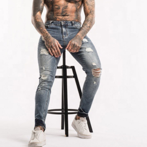 Hot Selling High Quality Customized Logo Printing New Design Jeans Material 2022 Street Wear Men Denim Pant