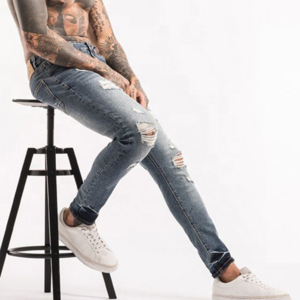 Hot Selling High Quality Customized Logo Printing New Design Jeans Material 2022 Street Wear Men Denim Pant - Image 3