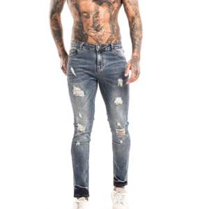 Hot Selling High Quality Customized Logo Printing New Design Jeans Material 2022 Street Wear Men Denim Pant - Image 5