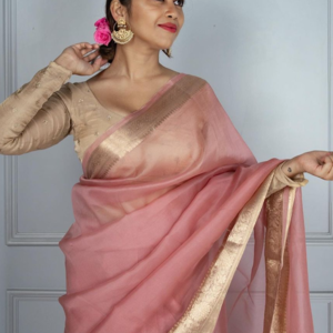 *Banarasi bridal dyable kora soft shiny and silk saree* *standared pallu & blouse* *double zari work* * *full handstock* * - Image 5