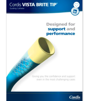 Cordis Vista Brite Tip 6F Guiding Catheter Transradial Technique, XB 2.5