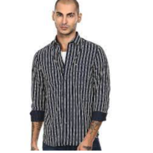 Men's Long sleeve woven Stripe shirts