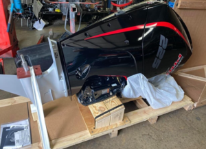 New Mercury 225 ProXS 4 Stroke 25 Shaft Outboard Motor factory warranty