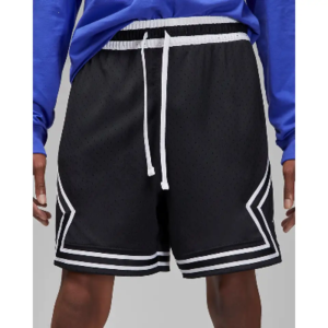 View larger image Add to Compare  Share Dry and Comfortable 100% Polyester Mesh Black & White Mens Diamond Shorts with Elastic Waistband and Striped Knit Tape