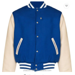 Baseball jacket with embroidery patches