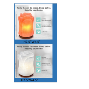 100% Authentic Natural Himalayan Salt Lamp; Hand Carved Flower Rose Crystal Rock Salt from Himalayan Mountains ;( Pink Flower) by a.a. traders