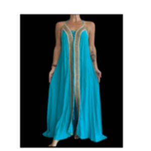 Women's long strip dress