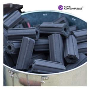 Hexagonal Coconut Shell Charcoal Briquettes by Core Consumables