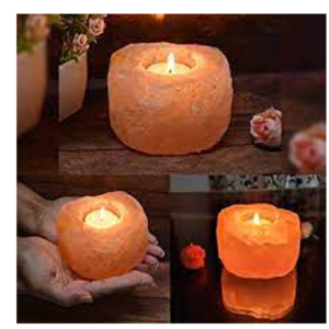 Salt Crafted Lamps & candle holders