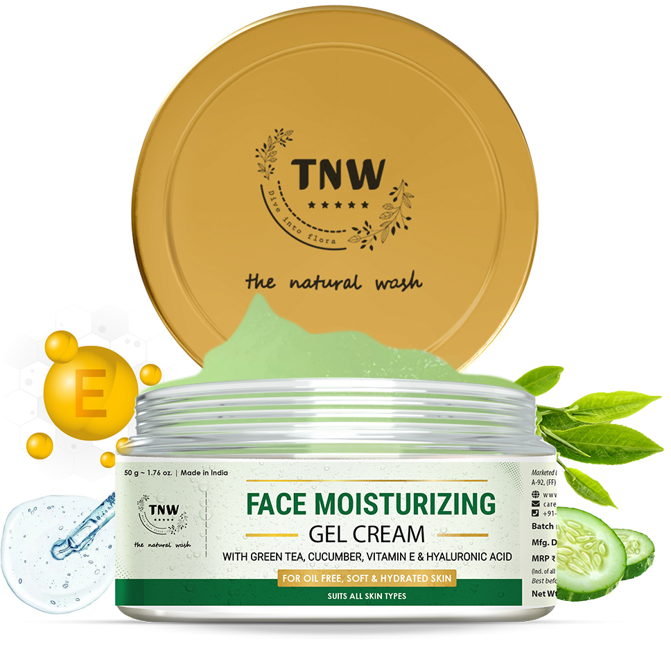 TNW – The Natural Wash Face Moisturizing Gel-Cream for Deep Nourishment | Non-Sticky & Non-Greasy Formula Suitable for All Skin Types .