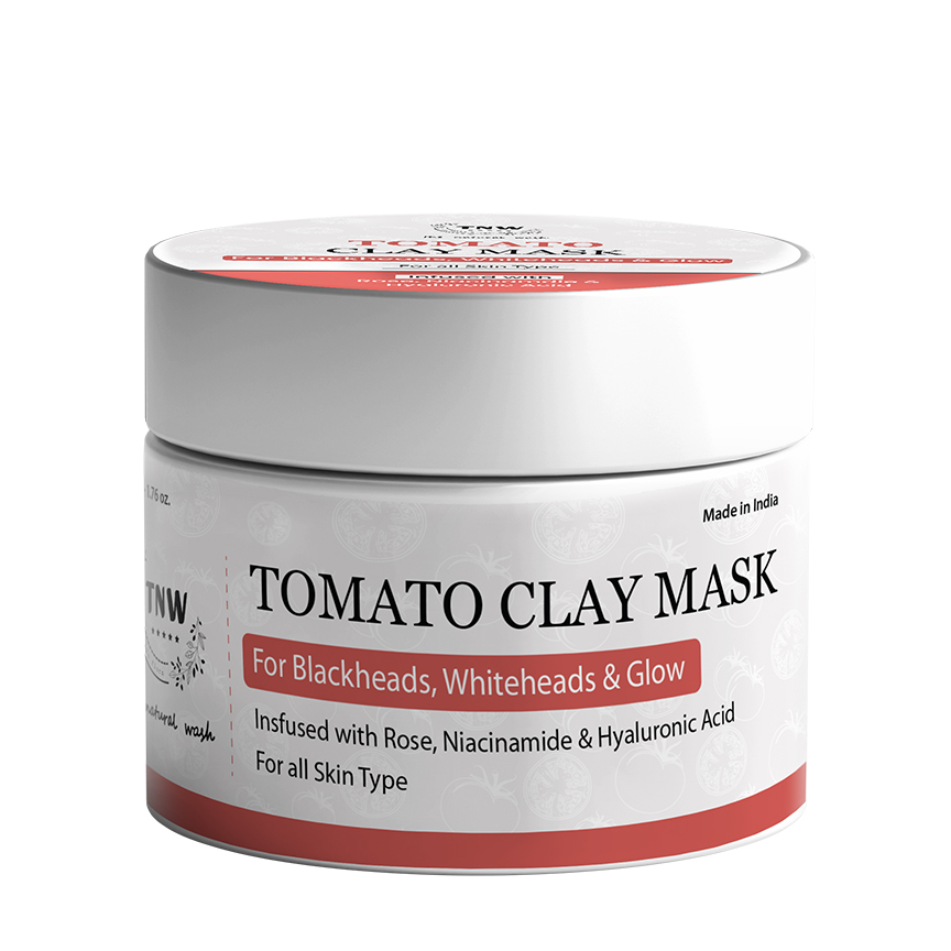 TNW – The Natural Wash Tomato Clay Mask for Glowing & Healthy Skin | With Niacinamide & Hyaluronic Acid