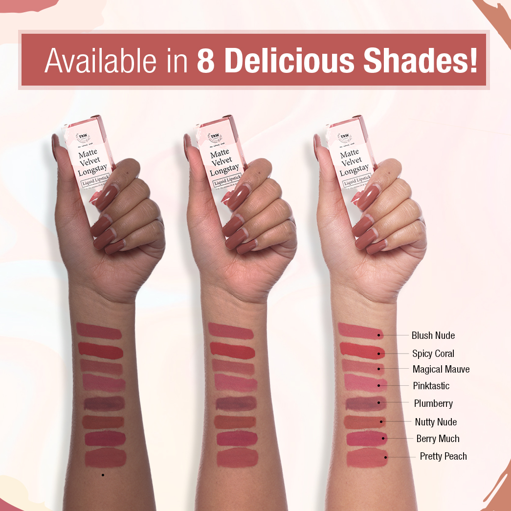 TNW -The Natural Wash Matte Velvet Longstay Liquid Lipstick In Latest 8 Different Shades. - Image 2
