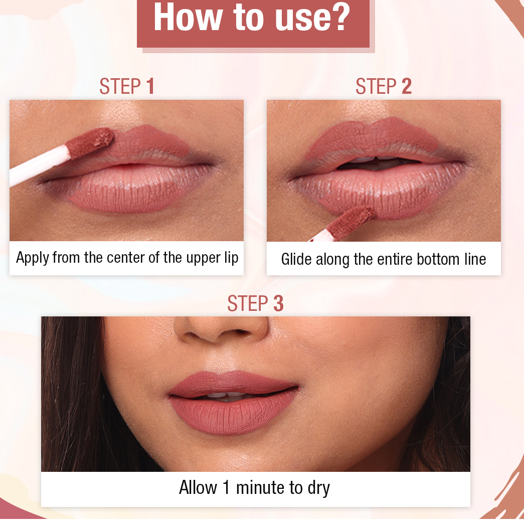 TNW -The Natural Wash Matte Velvet Longstay Liquid Lipstick In Latest 8 Different Shades. - Image 4