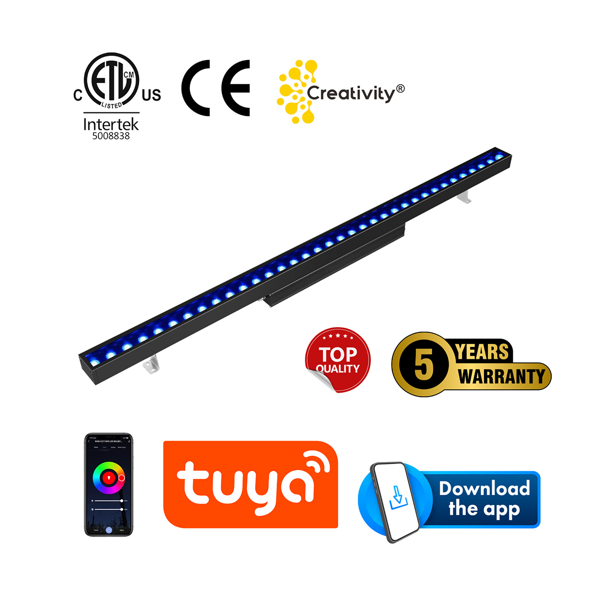 New Design ETL UL Listed RGBW LED Wall Washer Light IP67 Architectural Lighting