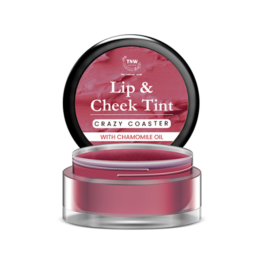 TNW – The Natural Wash Crazy Coaster Lip & Cheek Tint | With Grapeseed Oil & Castor Oil | For lips, cheeks, & eyelids | For a natural makeup look