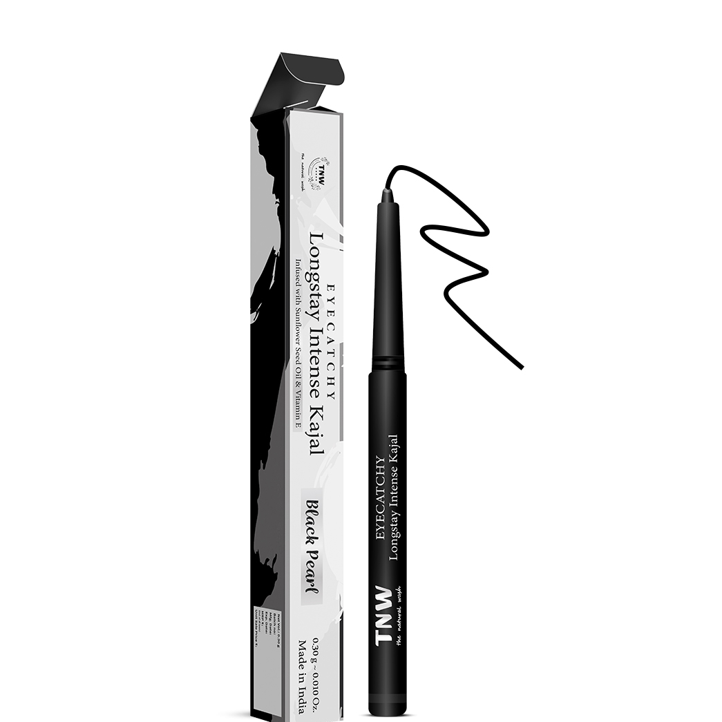 TNW -The Natural Wash Eyecatchy Longstay Intense Kajal with Sunflower Seed Oil | Smudgeproof | Pigmented | Long Lasting | Waterproof | Kajal for women
